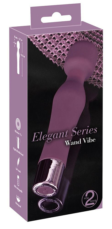 Фиолетовый жезловый вибратор Wand Vibe - 18,4 см. - фото 5