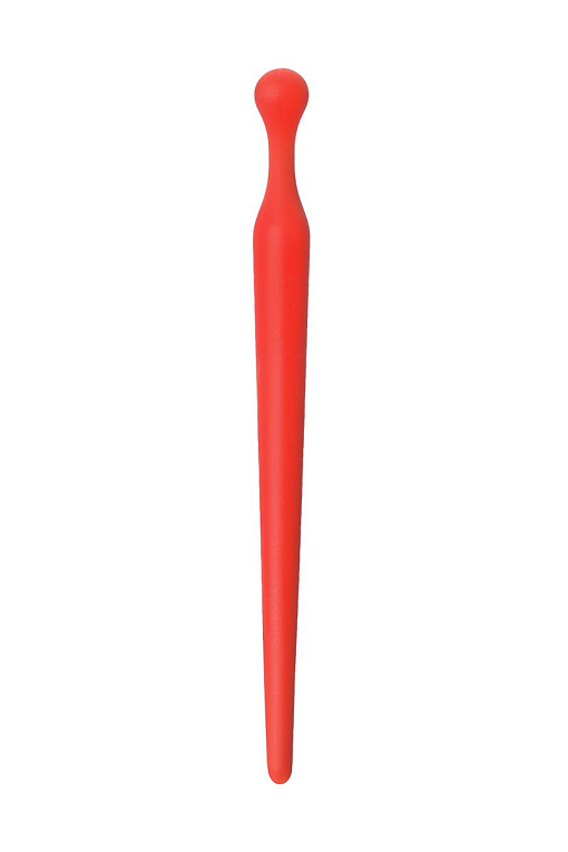 Красный силиконовый уретральный плаг - 10 см. - силикон