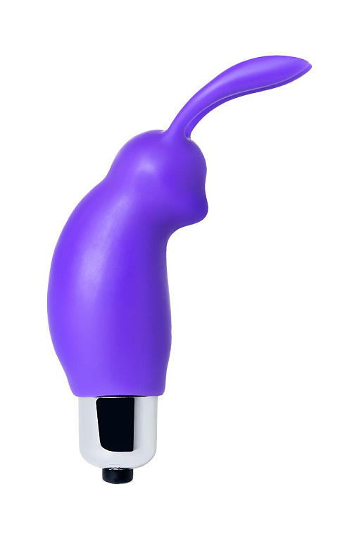 Фиолетовый мини-вибратор  Зайчик - силикон