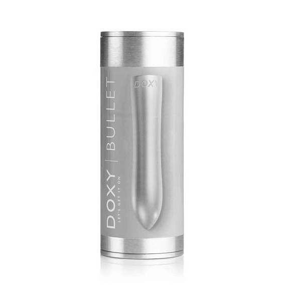 Серебристая металлическая вибропуля Doxy - 12 см. - металл