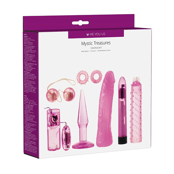 Розовый вибронабор Mystic Treasures Couples Kit - анодированный пластик, TPE