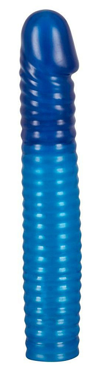 Синяя вибронасадка на пенис Vibrating Sleeve с пультом управления - 22,5 см. от Intimcat