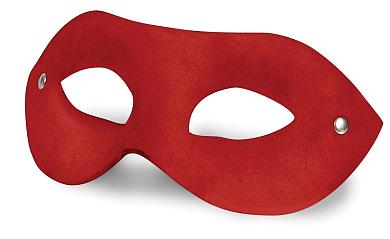 Красная замшевая маска на глаза Leather Mask