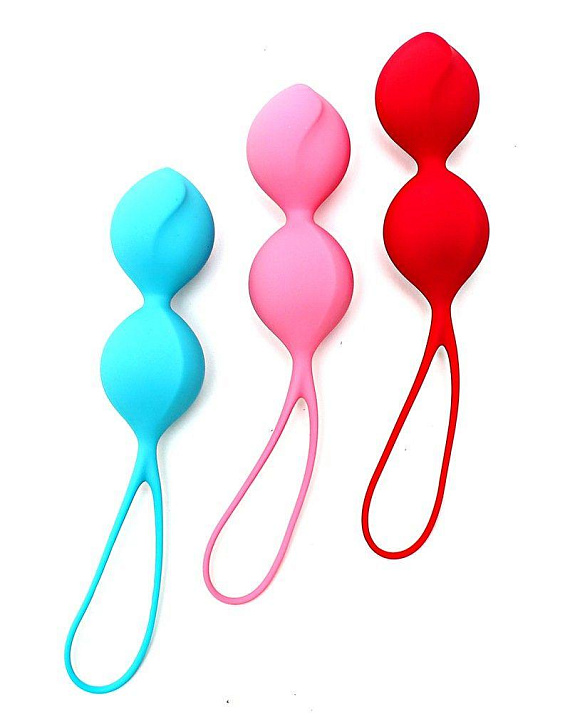 Набор из 3 двойных вагинальных шариков Satisfyer V Balls - силикон