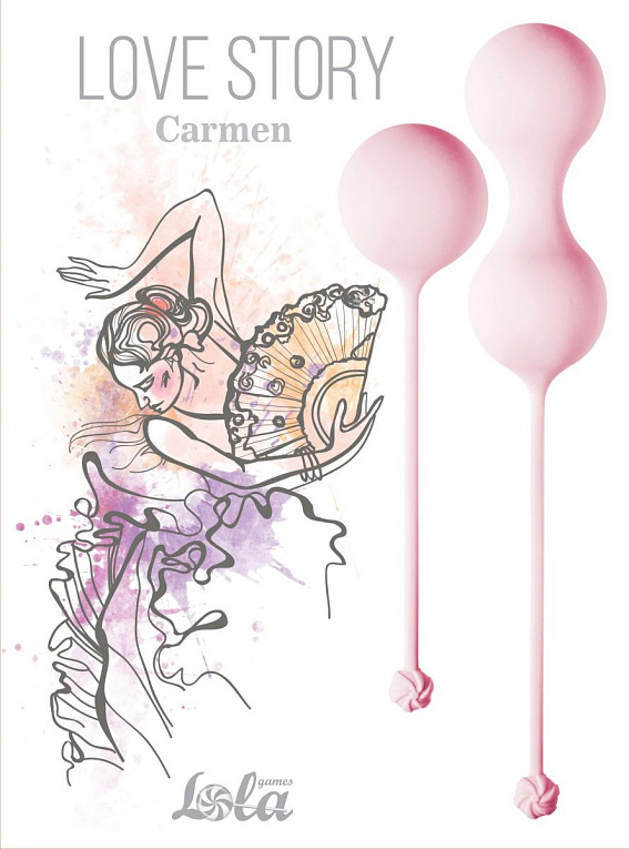 Набор розовых вагинальных шариков Love Story Carmen - фото 5