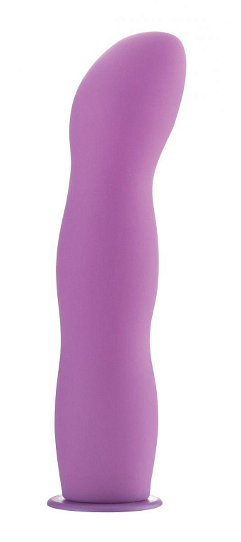 Фиолетовый страпон Deluxe Silicone Strap On 8 Inch с волнистой насадкой - 20,5 см. от Intimcat
