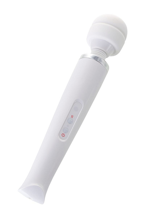 Белый вибромассажер L’EROINA Super Massager - анодированный пластик, силикон