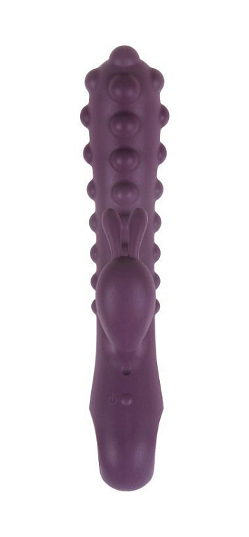 Фиолетовый вибромассажер SMON №1 с бугорками - 21,5 см. от Intimcat