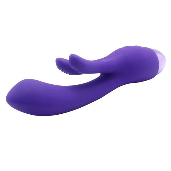 Фиолетовый вибратор INDULGENCE Rechargeable Frolic Bunny - 18,7 см. - силикон