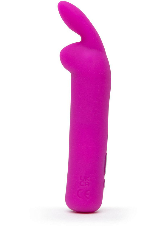 Лиловая вибропуля с ушками Rechargeable Rabbit Ears Bullet Vibrator - анодированный пластик, силикон