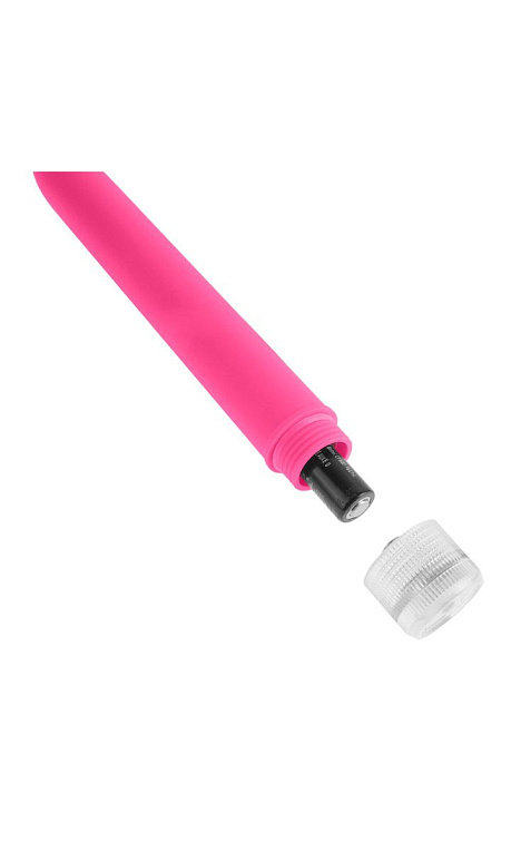 Неоново-розовый вибратор Neon Luv Touch Vibe - 17 см. - анодированный пластик (ABS)