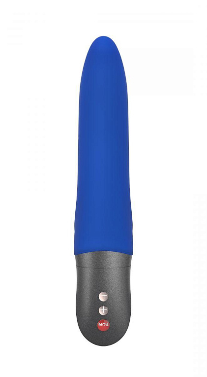 Синий вибратор с тонким кончиком Diva Dolphin - 19,4 см. - силикон