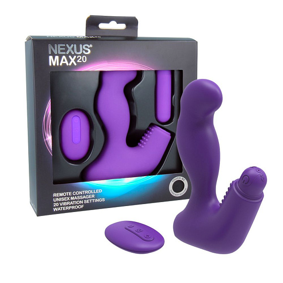 Фиолетовый вибромассажёр простаты NEXUS MAX 20 - силикон