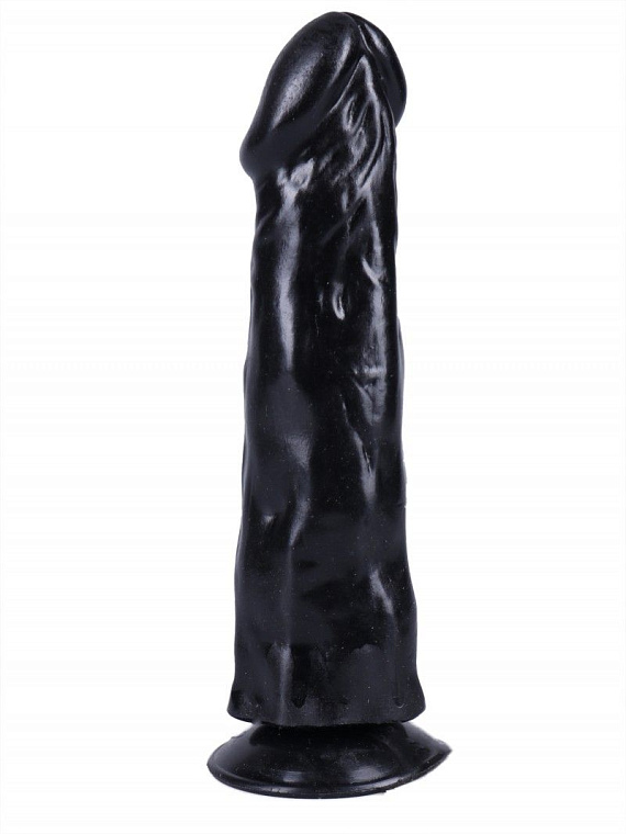 Черный фаллоимитатор-реалистик на присоске №27 - 19,5 см. от Intimcat