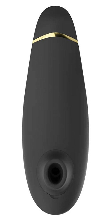 Черный клиторальный стимулятор Womanizer Premium 2 - анодированный пластик, силикон