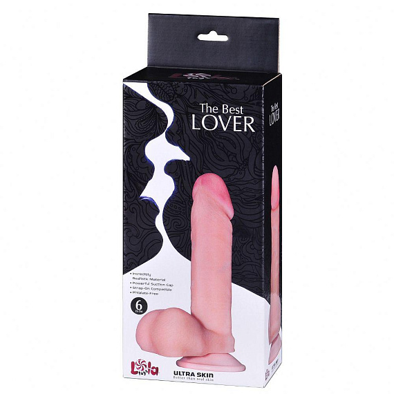 Фаллоимитатор на присоске The Best Lover - 19 см. Lola toys