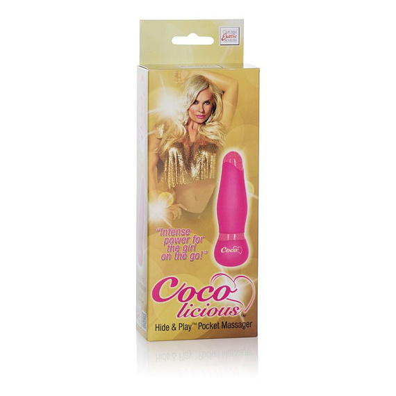 Розовый мини-вибромассажер Coco Licious Hide   Play Pocket Massagers - 9 см. от Intimcat