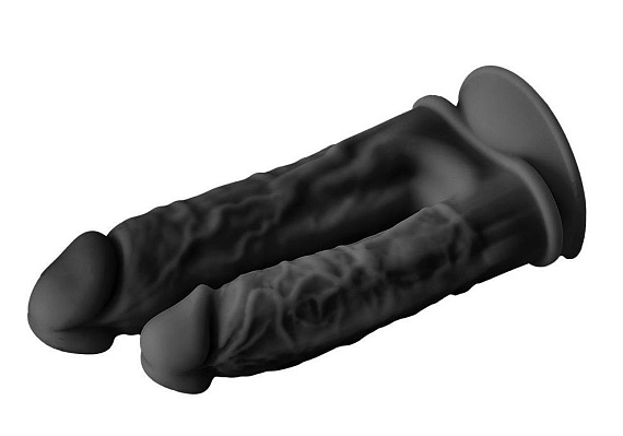 Черный анально-вагинальный фаллоимитатор Double Penetrator - 19,5 см. - фото 8
