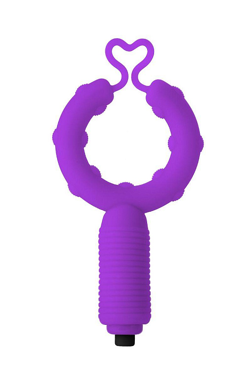 Фиолетовое виброкольцо OSCAR - силикон