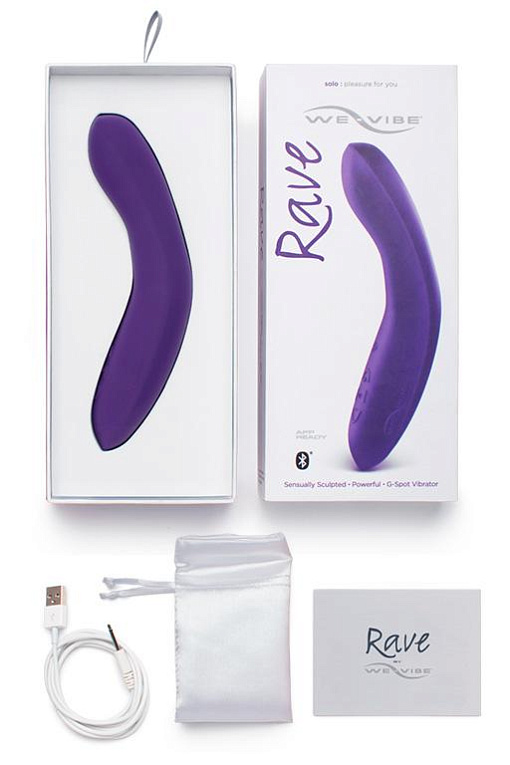 Фиолетовый вибромассажёр We Vibe Rave Purple - 19,3 см. - силикон