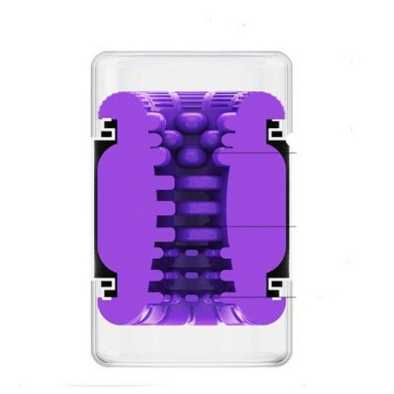 Фиолетовый сквозной мастурбатор Through HARD - фото 7