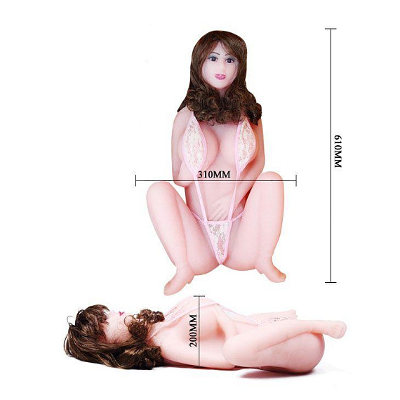 Мастурбатор в форме женского тела с вибрацией, ротацией и голосом - фото 7