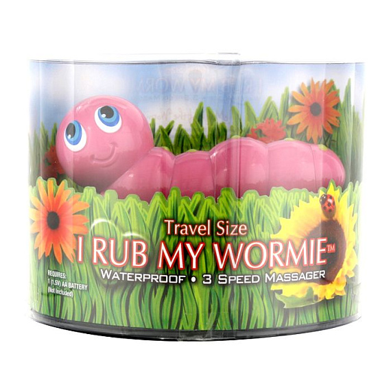 Вибратор-гусеница I Rub My Wormie Pink - анодированный пластик (ABS)