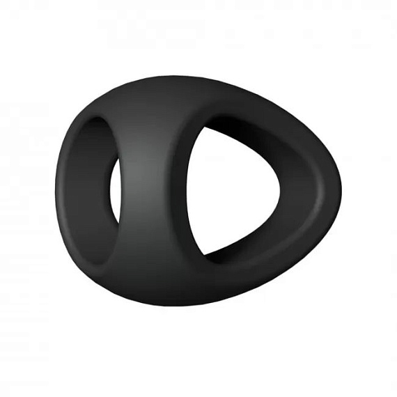 Черное фигурное эрекционное кольцо Flux Ring - силикон