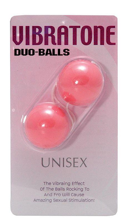 Розовые вагинальные шарики Vibratone DUO-BALLS - пластик
