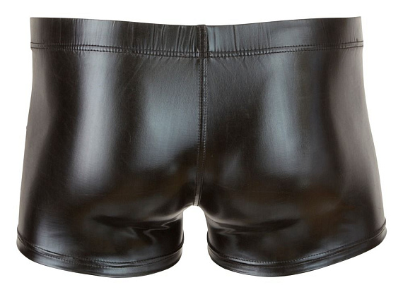 Мужские трусы-шорты из wet-look материала с эрекционным кольцом - фото 6