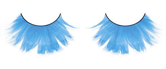 Светло-голубые ресницы-перья