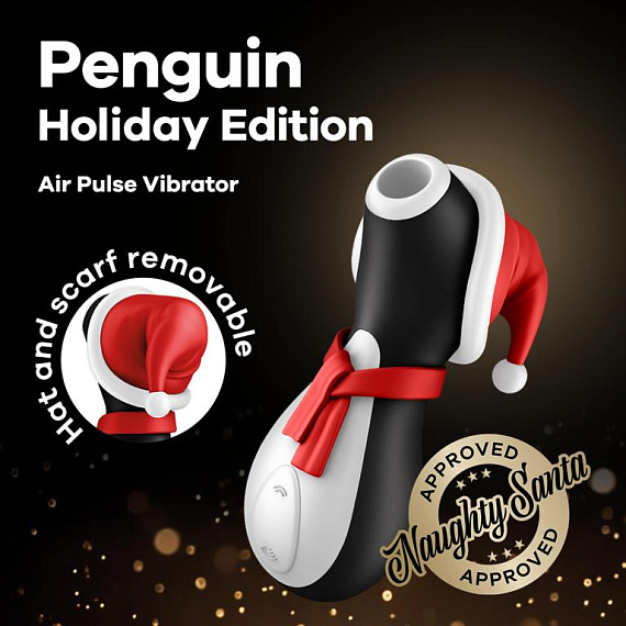 Вакуум-волновой стимулятор клитора Penguin Holiday Edition - фото 7