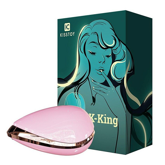 Розовый мембранный клиторальный стимулятор K-King Kiss Toy
