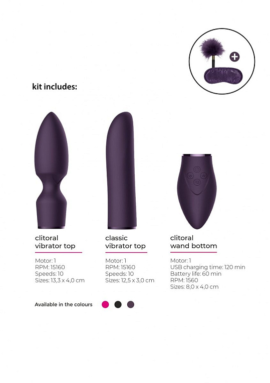 Фиолетовый эротический набор Pleasure Kit №4 - силикон