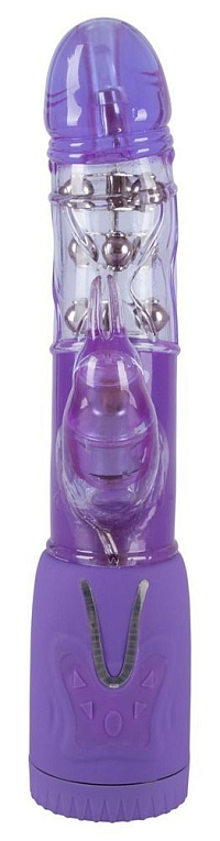 Фиолетовый вибратор хай-тек Control Me Rabbit с пультом ДУ - 24 см. от Intimcat