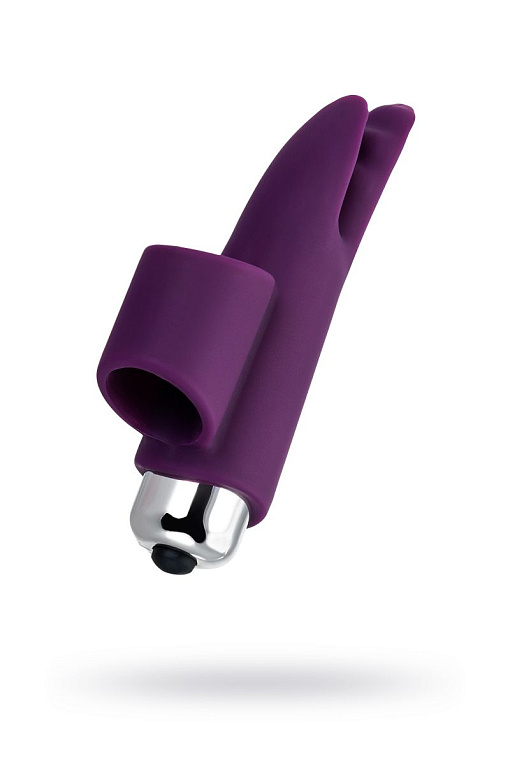 Фиолетовая вибронасадка на палец JOS Tessy - 9,5 см. - силикон