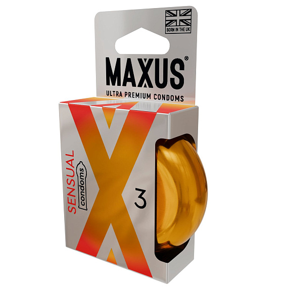 Презервативы анатомической формы Maxus Sensual - 3 шт. - латекс