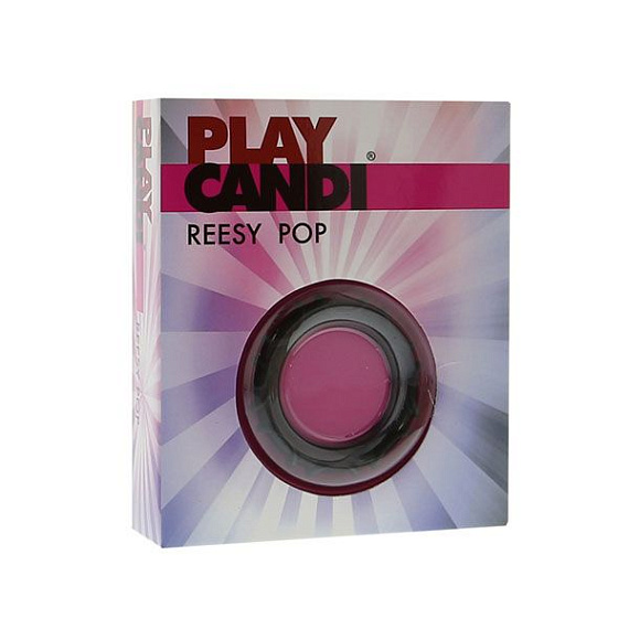 Чёрное эрекционное кольцо PLAY CANDI REESY POP - силикон