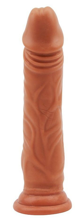 Кофейный фаллоимитатор Lascivious Dildo - 21,4 см.