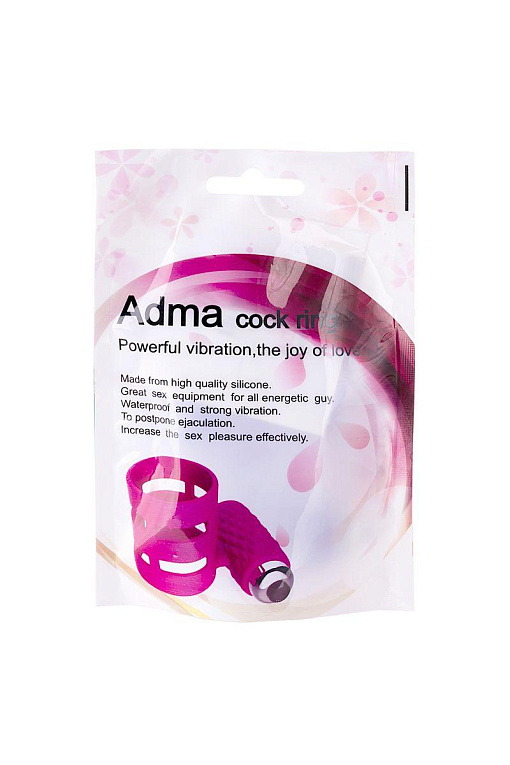 Розовое эрекционное виброкольцо ADMA Dibe