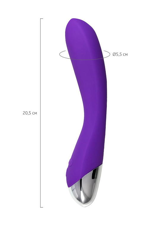 Фиолетовый вибратор «Дрючка-удовольствие» - 20,5 см. - фото 10