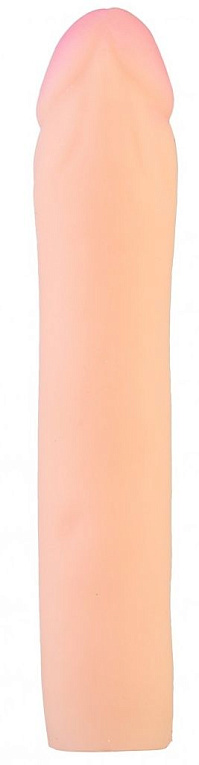 Телесный реалистичный фаллоудлинитель - 18,5 см. от Intimcat