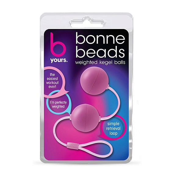 Розовые вагинальные шарики Bonne Beads - анодированный пластик (ABS)