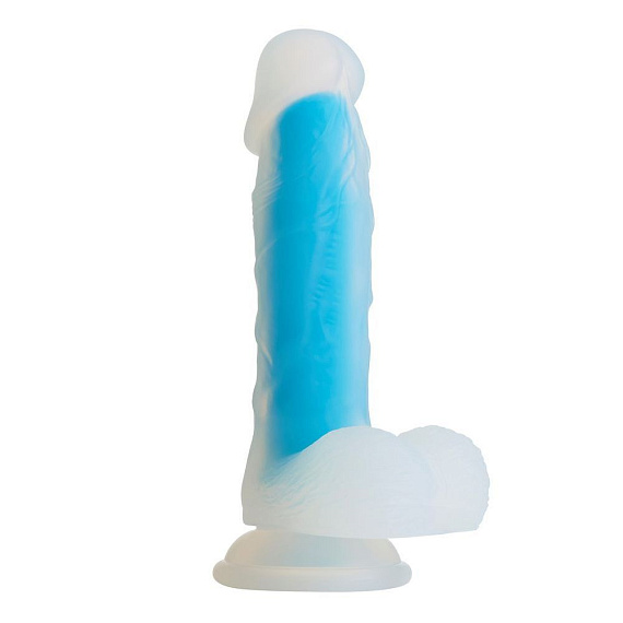 Голубой фаллоимитатор-реалистик So Divine Blue Mamba Dildo - 19 см. So divine