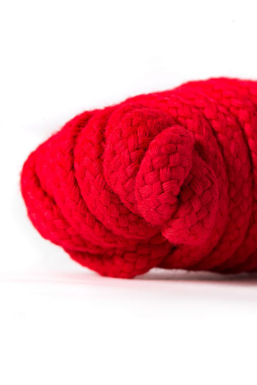 Красная текстильная веревка для бондажа - 1 м. - фото 6
