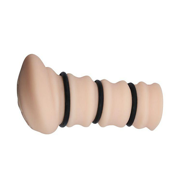 Мастурбатор-вагина с утягивающими кольцами Rossi Flesh 3D - Термопластичная резина (TPR)