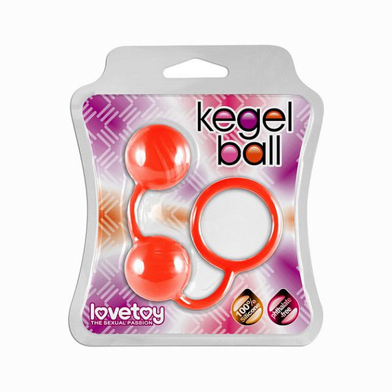 Оранжевые вагинальные шарики Kegel Ball - силикон