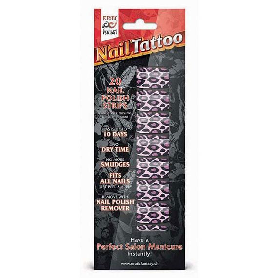 Набор лаковых полосок для ногтей Фиолетовый леопард Nail Foil от Intimcat