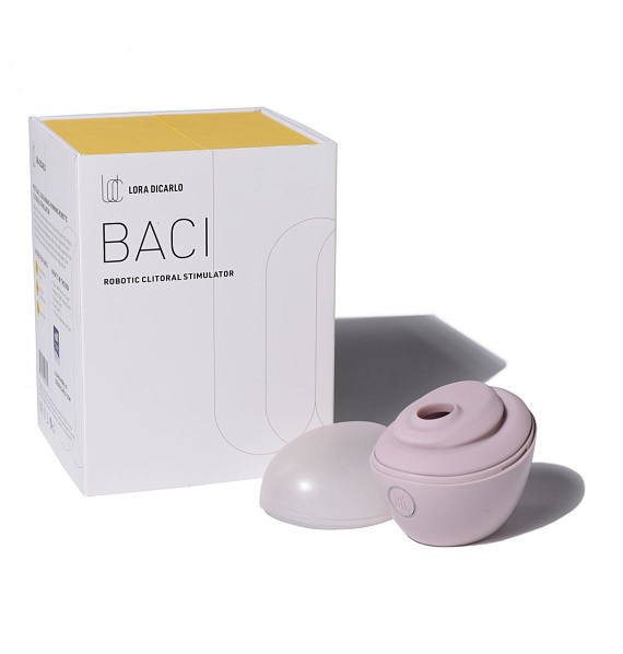 Нежно-розовый вакуумный стимулятор Baci Premium Robotic Clitoral Massager - фото 6