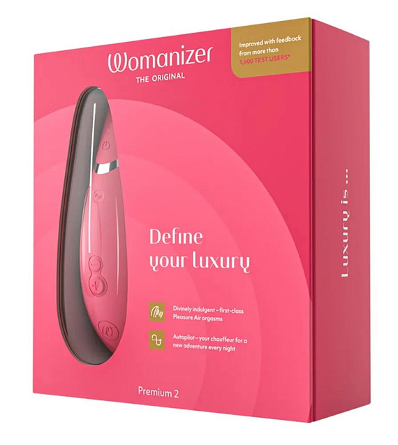 Розовый клиторальный стимулятор Womanizer Premium 2 - фото 6